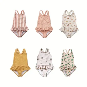 Girls’ Swimwear Children’s Cute Rompers Swimwear Fashion Kids Clothes Swimsuit