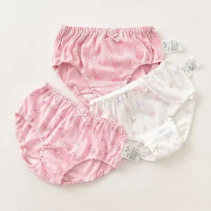 Girls Underwear 3-Pack Breathable A-Class Baby Briefs for Kids 1-9Y