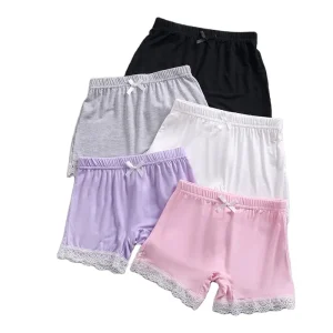 Girls Underwear Panties Soft Baby Girls’ Lace Trim Shorts Kid Girl Bottom Elastic Waist Ready to Ship