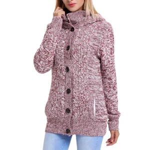 Girls Winter Thick Sweater Stock Ready to Ship Knitted Heavy Warm Sweater Cardigan