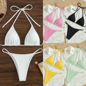 Girls Women Bikini One Piece Swimwear Sports Swimwear Set