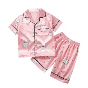 Girls’ and Children’s Summer PajamasChildren’s Polyester PajamasGirls’ Home ClothingChildren’s Pajama Set