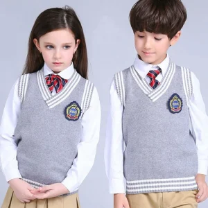 Grey Vest Waistcoat for School Uniform