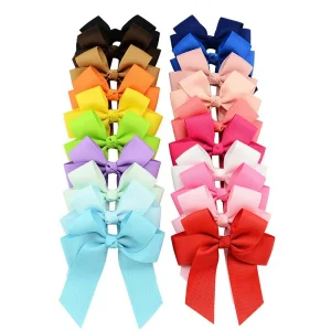 Grosgrain Ribbon Bows with Clips Girl Pinwheel Hair Bow for Kids Hair Accessories