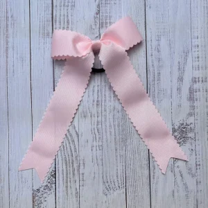Grosgrain Ribbon Cheer Bows Hair Ties Girls Multi-Color Elastic Ponytail Holders Scalloped Edge Kids Hair Accessories