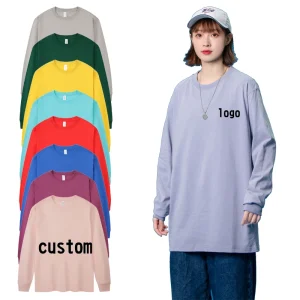HOT OEM FACTORY Men’s Long Sleeve 100%cotton t Shirt Men Custom logo Black Printing Long Sleeve t Shirt