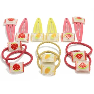 Hair Accessories Set Hair Clips Barrettes Elastics Hair Ties Gift for Baby Girls Toddlers and Women
