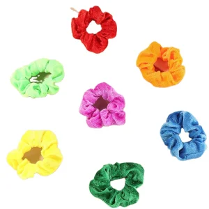 Hair Accessories for Kids Colorful Rainbow Kids Hair Ties Plush Autumn and Winter Bow Hair Tie for Girls Dance Performance