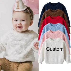 Hand Embroidery DIY Pattern Baby Sweaters Girls Boys Clothing Kid Clothes Children Clothes Pullover Baby Sweater Winter
