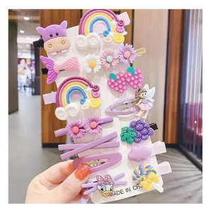 Handmade Cute Baby Cartoon Hairpin Korean Princess Headdress Hair Accessories Girls Bow Metal Resin Fabric Stylish Side Hair