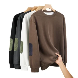 Heavy Men’s Spring Loose Sweater Boys Embroidered Coat Sweatshirt Pullover Sweater