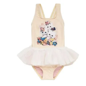 High Quality Baby Girls Pink Swimwear Mesh One Piece Bikini Bathing Swimwear for 2 10Year