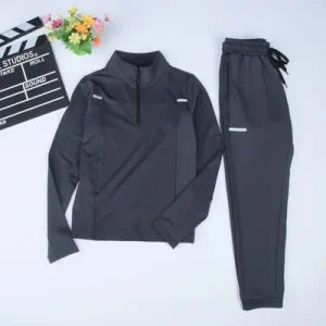 High Quality Boy Sportswear 2 Pieces Set Zip Shirts and Pant Soccer Football Kids Training Tracksuits Children
