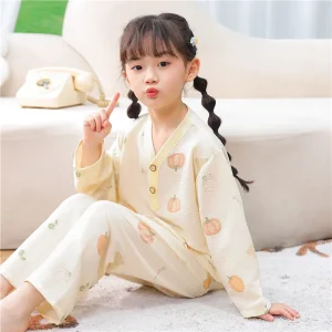 High Quality Children Pajamas 2pcs Set Girls Sleepwear Nightwear Kids Long Sleeve Cartoon Pyjamas Boys Clothing Set