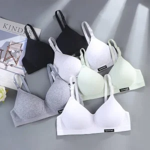 High Quality Comfortable Development Period Underwear Thin Breathable Push 3/4 Cup Knitted Everyday 100% Cotton Beautiful Girl