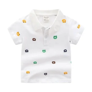 High Quality Cotton Boys Polo Shirt Children’S Short Sleeves T Shirts Set