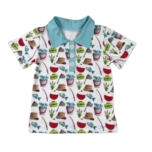 High Quality Customized Logo Kids Boys Short Sleeve T Shirts Custom Children Polo Shirt Boys Casual Outfit