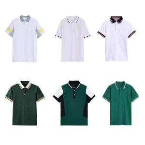 High Quality Kids Boys Girls T-shirts&Polo Shirts Blank Simple Set Kids Primary School Uniform Golf Shirts