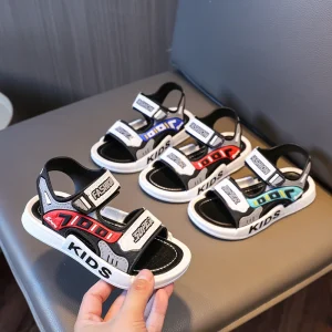 High Quality Lightweight Breathable Soft Soled Cartoon Non Slip Boys’ Sport Sandals for Summer Outdoor Beach