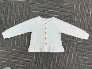 High Quality Newly Style for Girls Spring Autumn Blouse Girl Ruffle Long Shirt Button Closure Casual Custom Kid Clothing