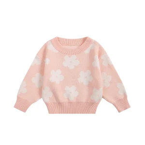 High Quality Winter Pullover Knitted Baby Boys New Design Kids Sweater Solid Color 100% Cotton Knit Sweater for Baby
