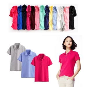 High Quality Woman Girl Classic Custom Plain Polo t Shirt Women Polo Shirt