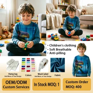 Home Wear Boys Slpeepwears Cartoon Sweatshirt Casual Boys Girls Children Clothing Kids Cartoon Pattern Kids Sweatshirt