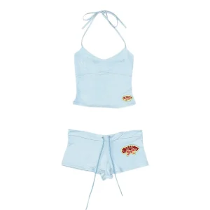 Hot Girl Style Camisole Shorts Set for Women for New Style Casual Cartoon Pattern Skinny Suit Set
