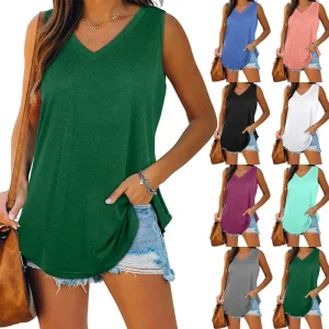 Hot Sell Quick Dry Gym Sport Fitness Yoga Women Girl V neck Blouse Top Breathable 100% Polyester Sleeveless Women Vest
