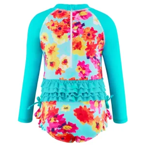 Hot Selling Boys Girls Long Sleeve One Piece Mermaid Swimwear Kids Swimsuit Zipper Beach Wear Swimming Bathing Suit Diving Suit