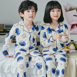 Hot Selling Oem Pyjamas Baby Cloth Kids Pajamas Unisex 2 Pcs Girl Boys Cartoon Pajamas Sets