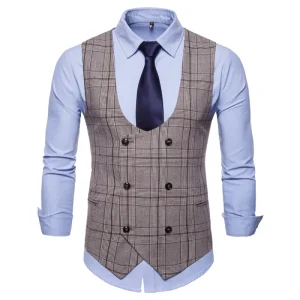 Hot Style Vest Double Breasted Waistcoat for Men