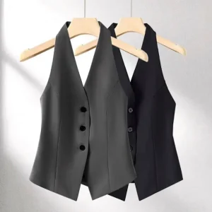I 0698 Factory Waistcoat V Neck Single Breasted Formal Business Waistcoat Vest Woman’s Fashion Vest Red Vintage Waistcoat