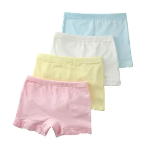 IBaifei OEM Baby Girls Undies Soft Breathable Brief Toddler Girl Knickers Comfort Baby Kids Girls’ Cotton Lace Underwear Briefs