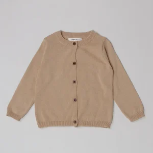 In Stock Small Solid Color Cardigan for Girls Candy Colored School Sweater for Winter Wear