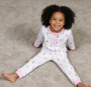 Infant Pajamas Custom Label Baby Sleepwear Bulk Clothing Kids Two Pieces Girls Set