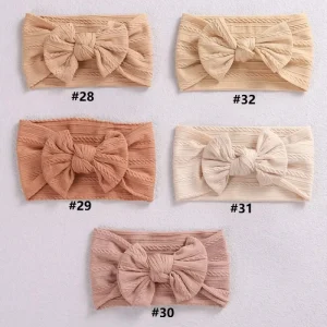 Infant Toddler Baby Hair Accessories Kids Children Baby Girls Nylon Knotted Bow Headband