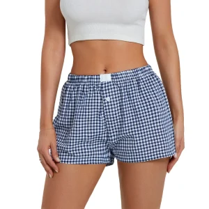Ins Fashion Sweet Girls Style Classic 100% Cotton Assorted Striped Loose Waistband Multicolor Trunks Boxer Shorts