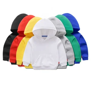 Kid Boy Girl Unisex Cotton Hoodies Street Blank Solid Children Casual Hoodies Sweatshirts