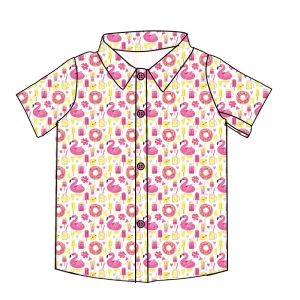 Kid Boy Summer Long Sleeve Polo Shirts Casual Breathable Quick Dry Soft Baby Boy Custom Print for Kids