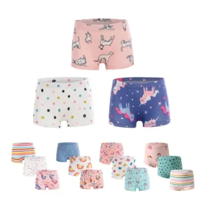 Kid Underwear Pants Print Manufacturer Little Girls Panties 100% Cotton Support 4 Season