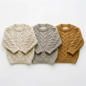 Kids Baby Cashmere Wool Sweater Pullover Comfortable Warm Cable Knitted Boy Children’s Cashmere Sweater