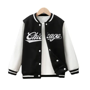 Kids Baseball Jacket Kids Coats Jacket Boy 4To 7 Yrs Winter Jacket for Kids Boys