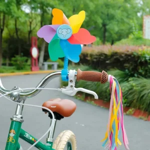 Kids’ Bike Decoration Toy Multi color Children Scooter Decoration Plastic Pinwheel Windmill Toy Streamer Bicycle Accessories