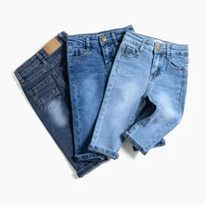 Kids Boy Classic Style Denim Pants Simple Jeans Large Children’s Casual Straight Boys Denim Trousers