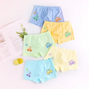 Kids Boy Underwear Boxers Cotton Casual Elastic Cartoon Teen Boy Underwear