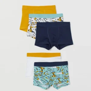 Kids Boy Underwear Cotton Jersey Elasticated Waist 5 Pack Briefs Underwear