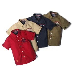 Kids Boys Casual Short Sleeve Shirts