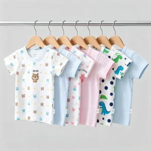 Kids Boys Girls Children Clothing Short Sleeve T shirts