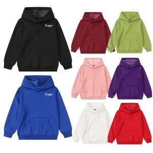 Kids Children Hoodies Oversized Cotton Spandex Drop Shoulder Boys Girls Pullover Custom Logo Hoodies Sweatshirts